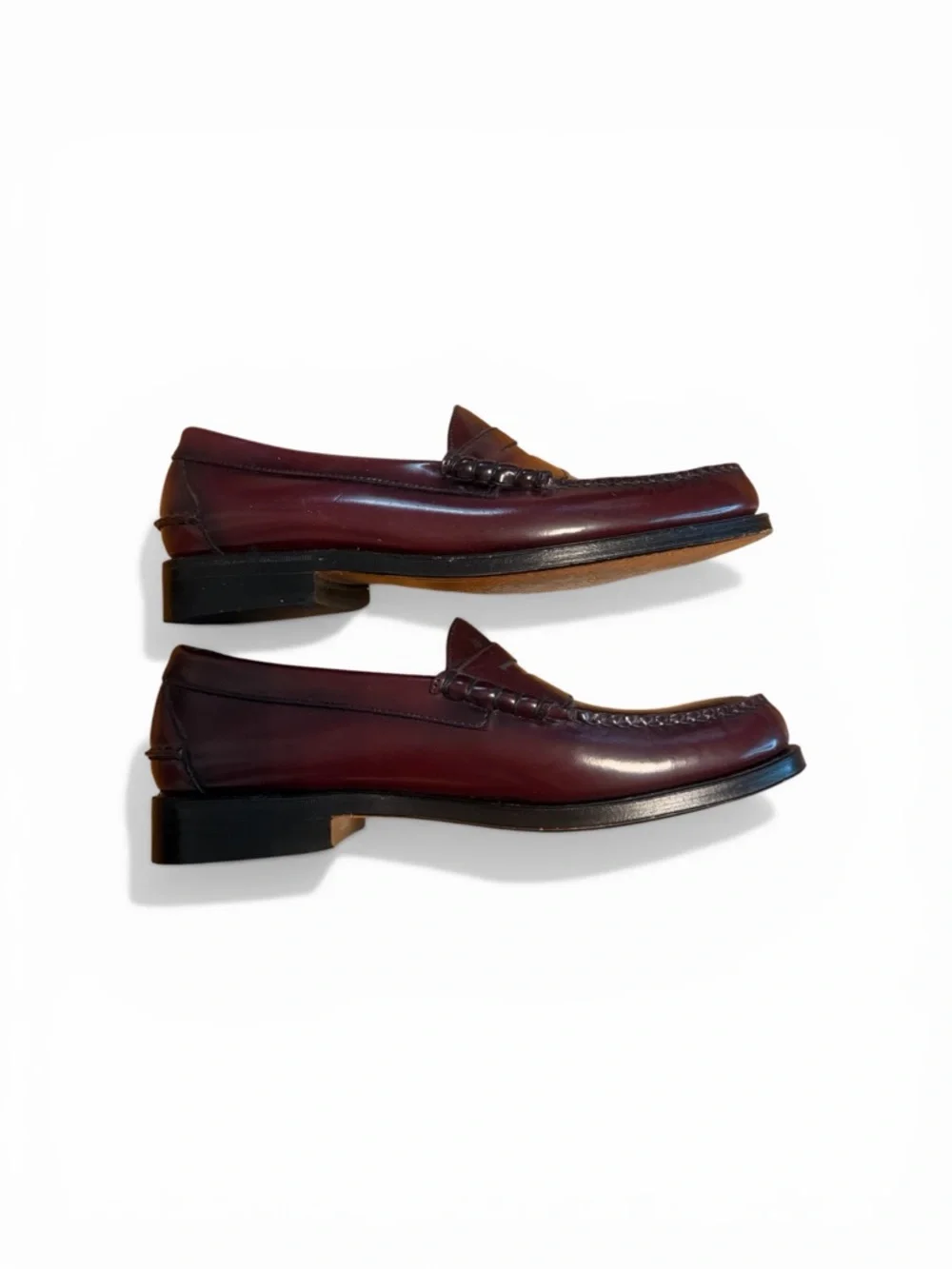 Johnston & Murphy Burgundy Leather Penny Loafers